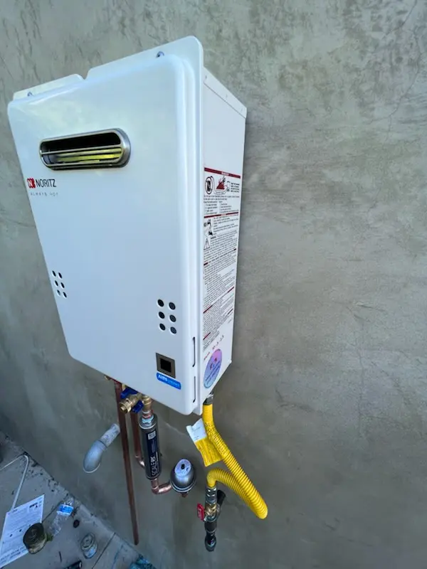 Tankless water heater installation for Amber Hills homes